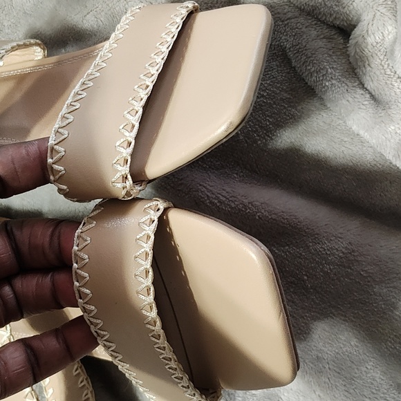 JOIE WOMENS SHOES CHIARA SANDALS SLIP ON 2 STRAPS TAN - Picture 10 of 11